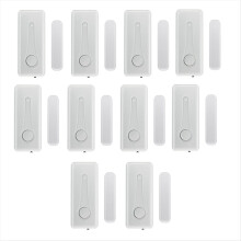 10 Sets 433MHz drahtlose magnetische Tür- und Fenstersensoren für erhöhte Haussicherheit, kompatibel mit Einbruchmeldeanlagen