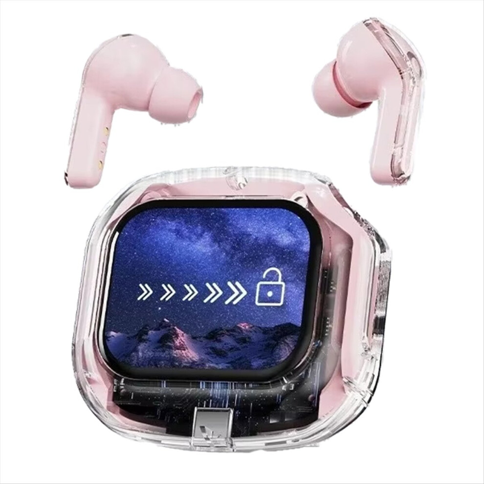 Wireless Bluetooth-Compatible Earphones Intelligenttouch Color Lcdscreen Earbuds Hifi Noise Reduction Stereo Earphones,A 4852902505062