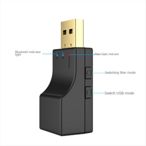 Optischer USB-Bluetooth-Audio-Transmitter mit geringer Latenz, Stereo-Dualstream-Multipoint-Funkadapter für TV und PC /3 2