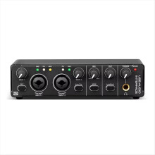 Audio Interface SoundCard Wired AD Converter with Monitoring Electric Guitar Live Recording for Studio Singing Podcast,B