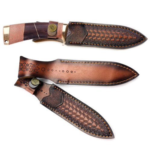Premium Leather Blade Sheath Pouch Holder For Outdoor Use Secure 1