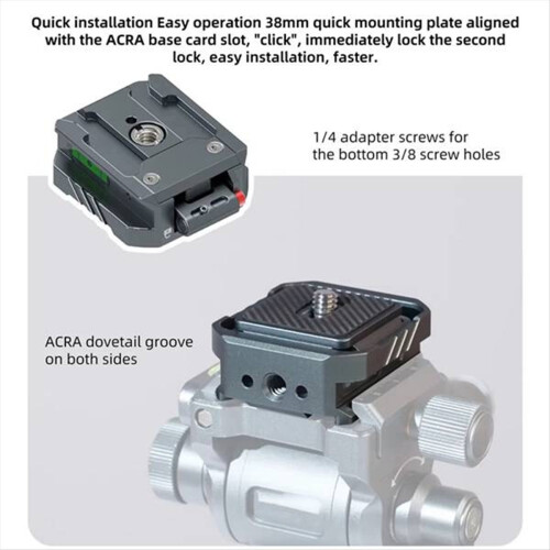 Arca Quick Release Kit Plate Camera Mount for Stabilizer Tripod Head Slide Rail Buckle Base 1