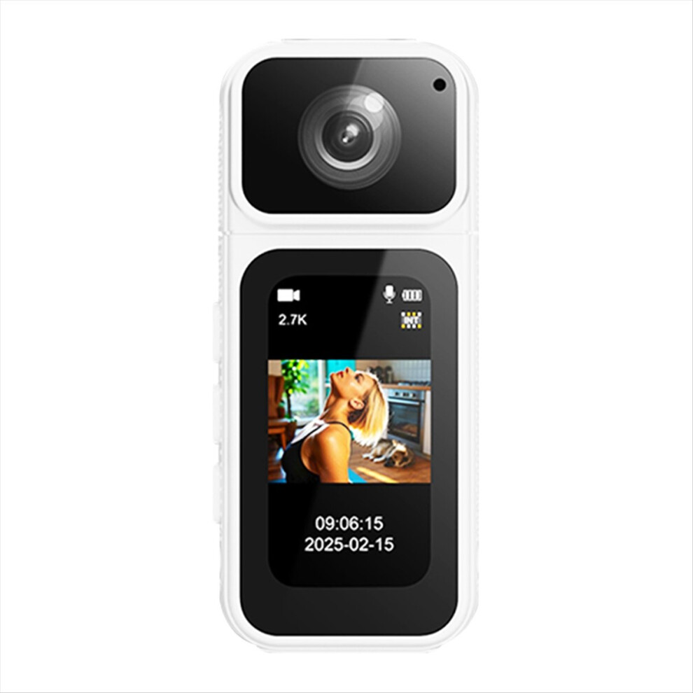 2.7K 1080P Thumb Camera 180 Rotate Wifi Sport Cycling 1.47-Inch Ips Screen Digital Video Recorder White 4852710006140