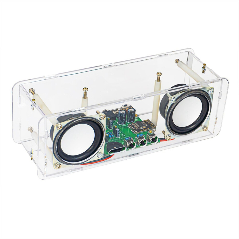 2-Channel Bluetooth Speaker Diy Kit Stereo Amplifier Board Electronic Products Assembly Welding Practice Part With Shell 4852710092143