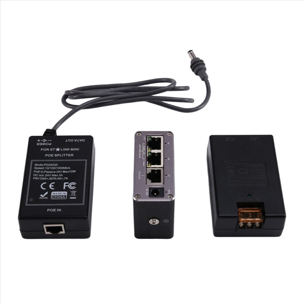 Photos - Educational Toy For Mini 24V DC Input POE Injector Splitter Industrial Max 65w Output 10/100/1000Mbps