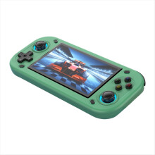 R43S Retro-Handheld-Videospielkonsole mit 4,3-Zoll-Bildschirm – Kompatibel mit 3D-Playern, tragbarer Taschenplayer, 64 GB Spielespeicher, Grün