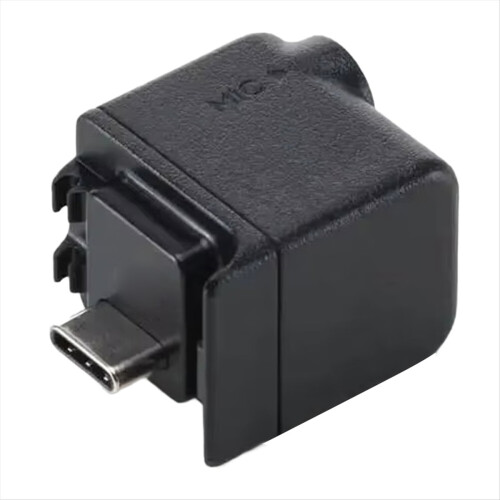 Professional 3.5mm Microphone Adapter for Action 4 Camera Accessory Input with Type C Power Supply