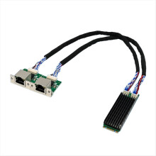 ST7465 M.2 B+M I226-T2 Industrielle 2,5G Gigabit Ethernet-Karte I225V PCIE Dual Electrical Port Netzwerkkarte.