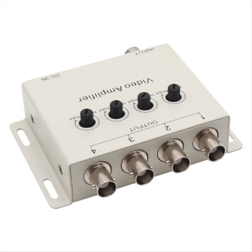 Video Amplifier 4 Channel Splitter with Adjustment for CVBS Composite on-Board Screen EU PLUG