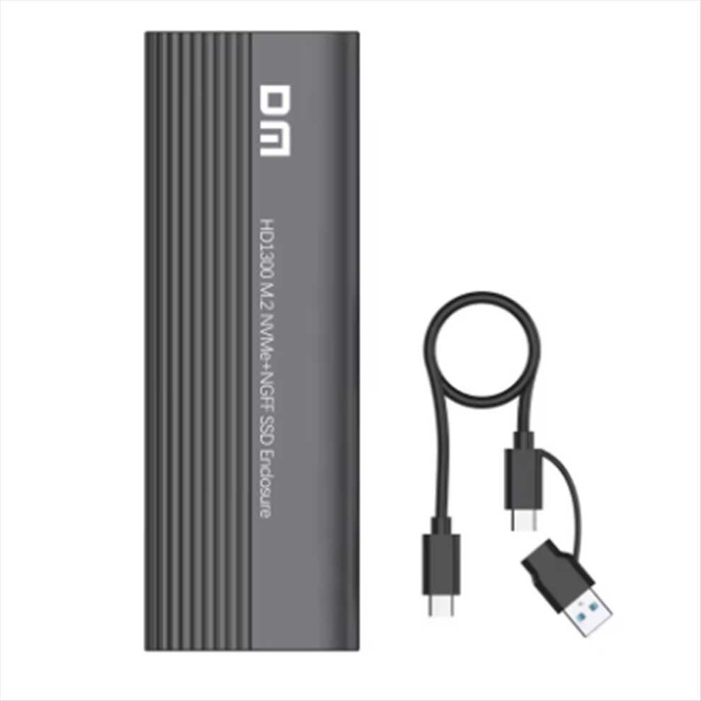 Photos - Drive Case HD1300 M.2 NVMe/ Dual Protocol SSD Enclosure - USB 3.1 Gen2 Type-C 10Gbps Tool-Free Case, UASP/TRIM Support