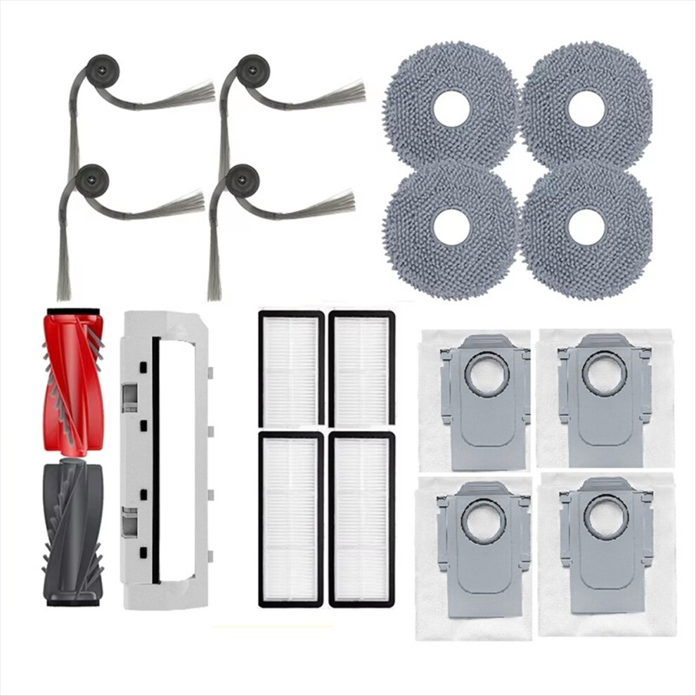 18Pcs Fit For Qrevo C/Qrevo 5Ae/Qrevo Edgec Robot Vacuum Parts Main Side Brush Hepa Filter Dust Bag Mop Cloth 4852710005563