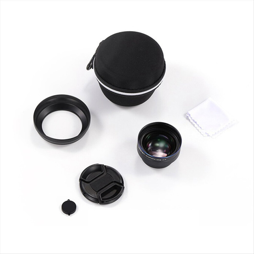 65Mm Telephoto Phone Camera Lens 2.2 Zoom With Hood For 16 15 S25 S24 Ultra Cage Case 4852710003477