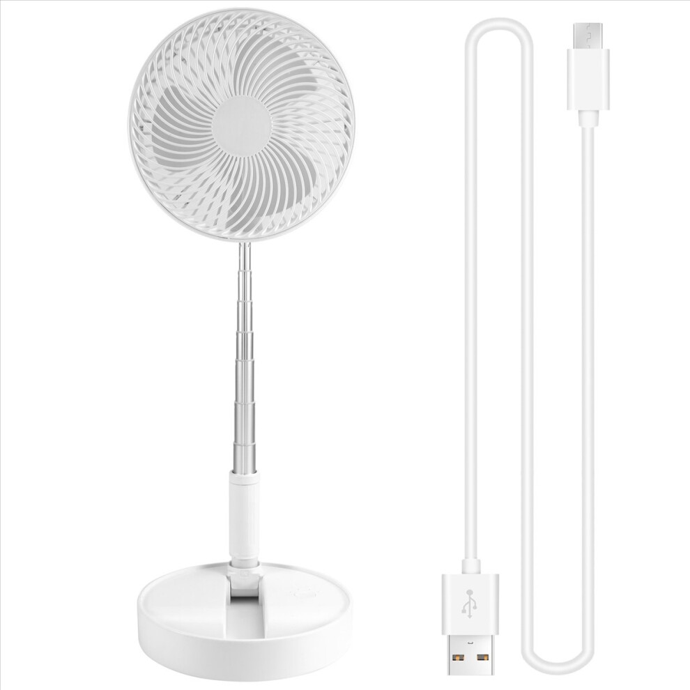 Portable Telescopic Fan Usb Rechargeable Foldable Mini Electric For Dorm & Outdoor Activities Office Desk 4852710010277
