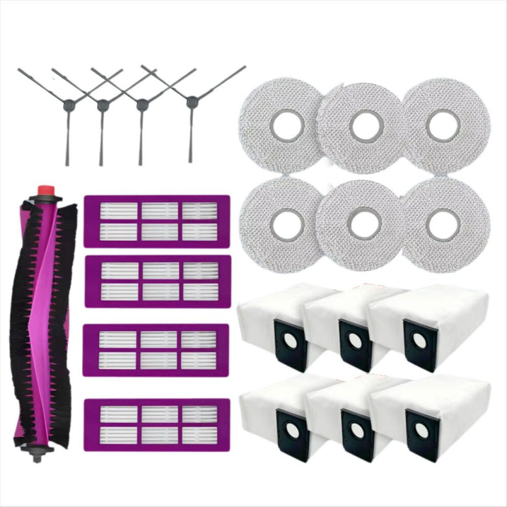 21 Pcs Spare Parts For J15 Pro Ultra Robot Vacuum Cleaner Roller Brush, Side Brushes, Mop Cloths, Dust Bags 4852710022898