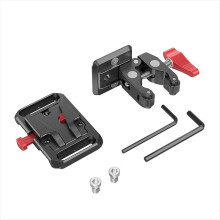 Mini V Mount Battery Plate V-Lock with Crab-Shaped Clamp for Universal Camera Accessories