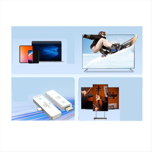 Wireless -Compatible Transmitter 1080p HD Video 5G Remote Screen Projector Type-C Mini Portable 2