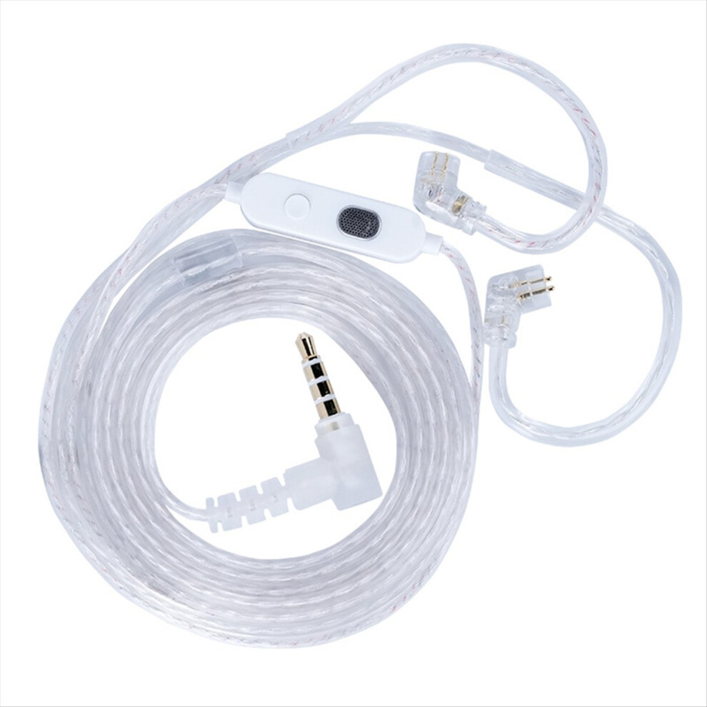 Headphone Cord M2 Dual Mic Plated Cable 3.5Mm Upgrade Earphone Headset Wire Silver 4852710003835
