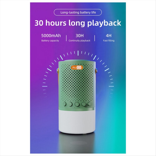 Compact and Portable,Bluetooth TF Card AUX Playback 5000mAh with Light IP66 Charging Function Bluetooth Speaker 2
