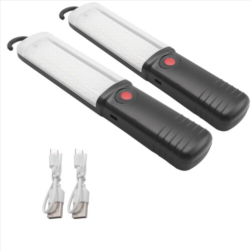 Powerful LED Work Light with Magnet Lighting USB Rechargeable COB Emergency Flashlight Car Garage Handheld Lamp 2