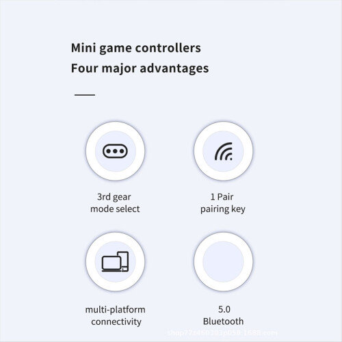 Mini-Spielcontroller, kabellos, tragbar, Bluetooth 5.0, für PC, Android und MacOS B 1