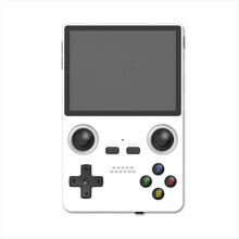 X35S Open Source Handheld-Konsole, 3,5 Zoll IPS, Mini-Nostalgie-Spielkonsole im Retro-PS1-Stil – Weißer Rahmen