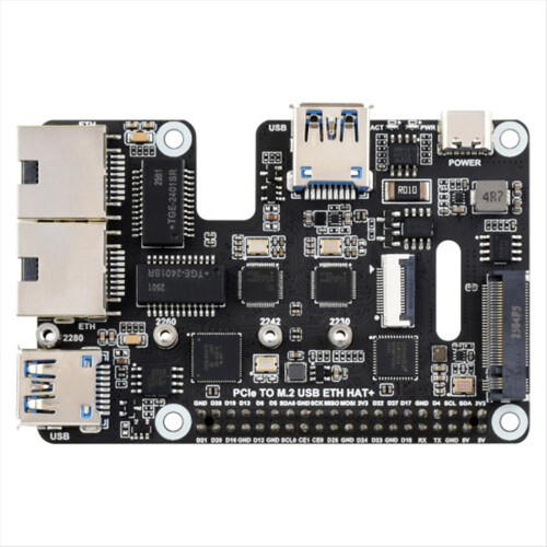 PCIe to USB 3.2 Gen1 / 2.5G ETH M.2 NVMe Adapter for 5 Supports Protocol Solid State Drive