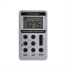 Mini-Radio, tragbarer AM/FM-Dualband-Stereo-Taschenempfänger mit LCD-Display, Kopfhörer und wiederaufladbarem Akku