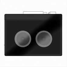 Retro Nostalgic Radio Portable Cassette Tape Player Wireless BT Speaker with Play/Fast Forward/Rewind/Auto Flip Function
