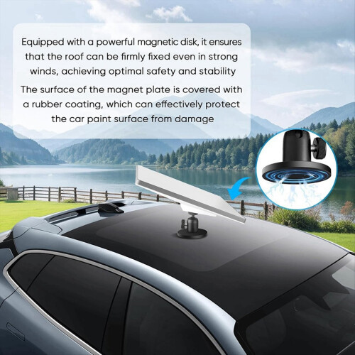 New for Mini 1/4 Nut Base, Adjustable Angle Magnetic Fixed Bracket, Roof Multi Functional Accessories 2