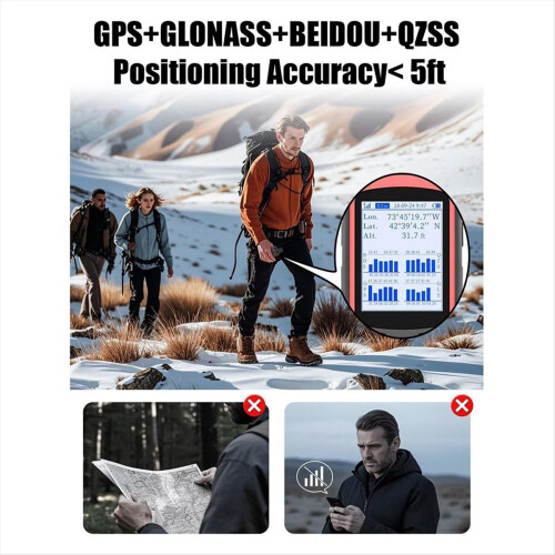 A6 Handheld GPS for Hiking,Multi-GNSS Support, Rugged Navigator,Handheld Navigator Camping Hunting 1
