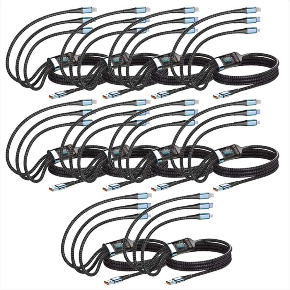 100W Fast Charging Cable Multi Charger Nylon Braided Multiple Usb Universal Cord Adapter 10 Pieces 4852710068414