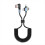 3 in 1 Spring USB Charge Cable RGB 6A Type C Micro-USB Fast Charging Data B 1