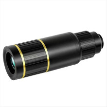 22-faches Teleobjektiv, Monokular, Weitwinkel, HD-Optik, vergütet, mit 2-in-1-Clip-Stativ für Mobiltelefone