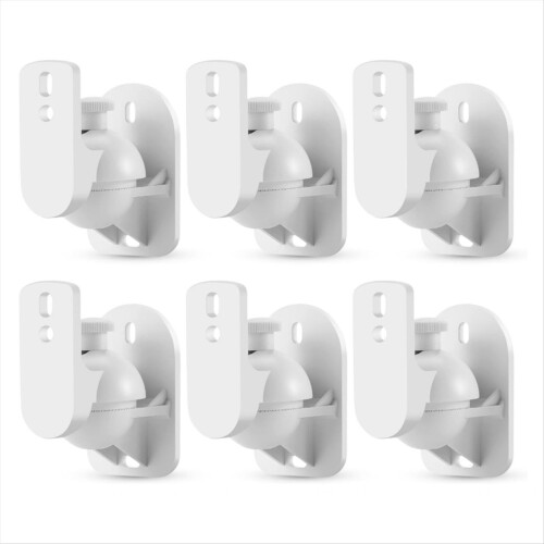 6PCS Speaker Wall Mount Bracket Enhanced Sound Space-Saving Rugged Small Wall-Mounted Accessory Audio Stands
