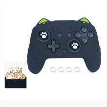 Silikon-Schutzhüllen-Set für 2 Pro-Gamecontroller mit Katzenohren – rutschfest, schweißabweisend, eng anliegend und komfortabel