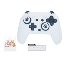 Silikonhülle mit Katzenohren für Switch 2 Pro Gamecontroller-Set, rutschfest, inklusive Joystick-Kappe A