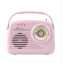 Multifunktionales Vintage-Bluetooth-Radio im Retro-Design mit USB-, BT-, SD-, FM- und AUX-Anschluss – ideal für Zuhause und Büro.
