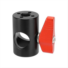 Lichtstativkopfadapter mit Positionierungsloch für Stangenstative, Einbeinstative und Fotozubehör