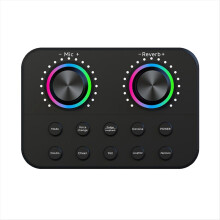 Live-Soundkarte mit Stimmverzerrer und Audiomixer für KTV-Sendungsaufnahmen, Karaoke-Musik und einstellbare Mikrofonlautstärke