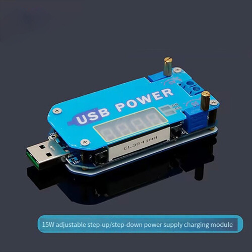 Adjustable DC-DC Converter Module 15W with CC CV USB Step Up/Down Boost Buck 5V to 30V Output Shell Case 1