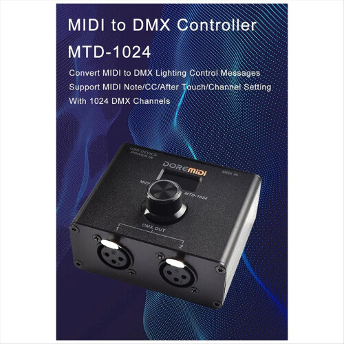 MIDI to Controller (-1024) Can Convert Messages Stage Lighting Converter 1