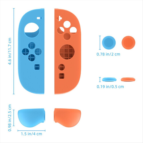 Silicone Cover Set for Switch 2,2 in 1 Protective Case Controller with Thumb Grips -NS2292 1