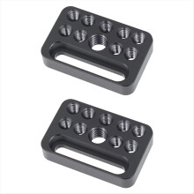 2 multifunktionale Käseplatten mit 1/4"- und 3/8"-Gewinden, poröse Schnellmontageplatte für Kamerakäfige