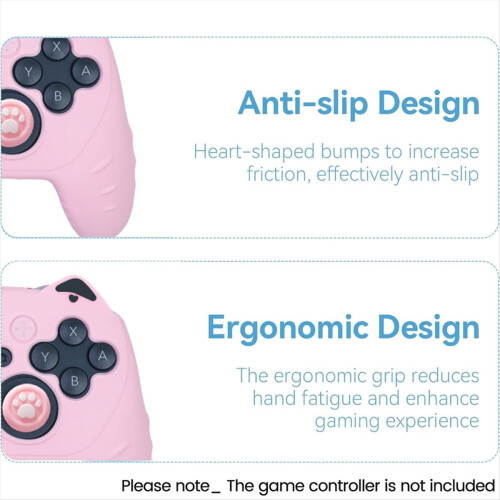 For 2 Pro Cat Ear Game Controller Silicone Case Anti-Slip Sweat-Proof Tight Fit Comfortable 2