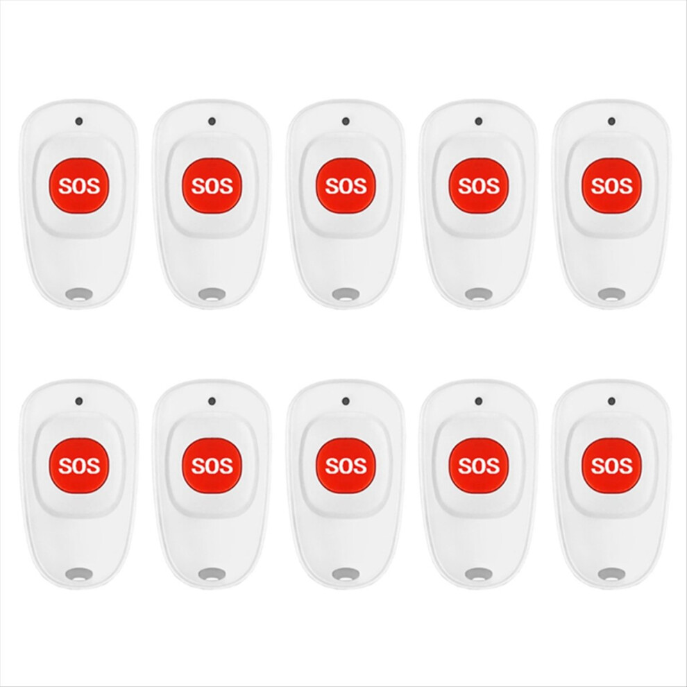Exogio 10Pcs Sos Call Button Wireless Bell Pager Caregiver Panic Emergency Transmitter For Kids Elderly