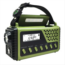Solar Hand Crank Radio,Portable Emergency Radio Charger,Flashlight,Clock, SOS Alert for Home Outdoors Camping Survival