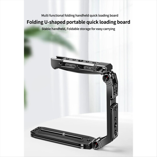 Cold Shoe Mount U-Shape Camera Handle Grip Video Light Holder for Stabilizer Microphone Stand 1