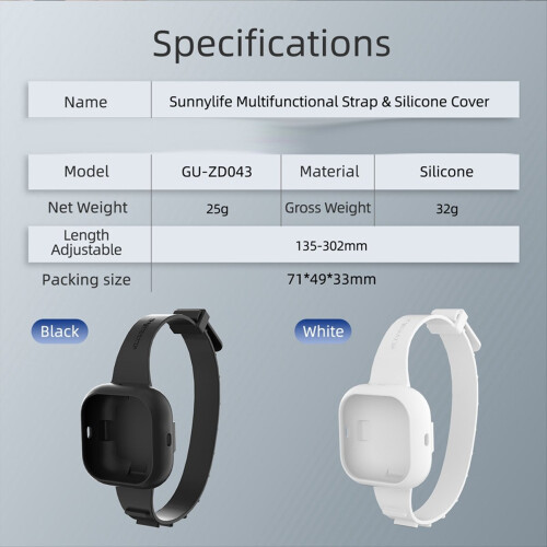 Expandable Strap for GO Ultra Silicone Protective Case Multi-Function Sports Camera Wrist White 1