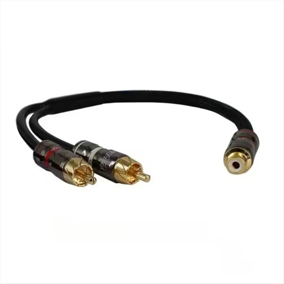 Photos - Cable (video, audio, USB) 30cm Car Audio Amplifier Subwoofer Cable Pure Copper Head Male to Female Plug Cord PVC Cables Line A