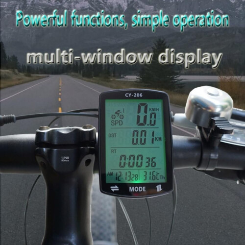 Bicycle Speedometer and Odometer Wireless Waterproof Cycle Bike Computer Multi-Functions Timer Cycling Stopwatch 1